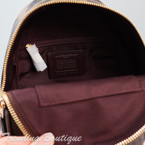 NWT Coach Mini Charlie Backpack with Leopard Print - Picture 11 of 12